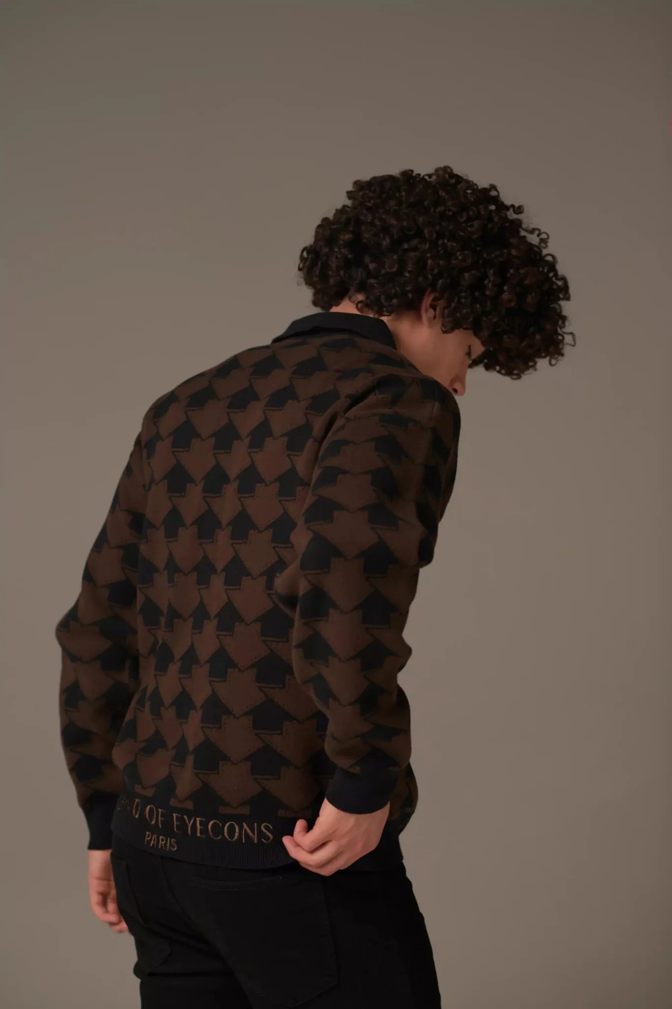 Le All the Way Up Knitted Polo (Black/Brown) - Brand of Eyecons