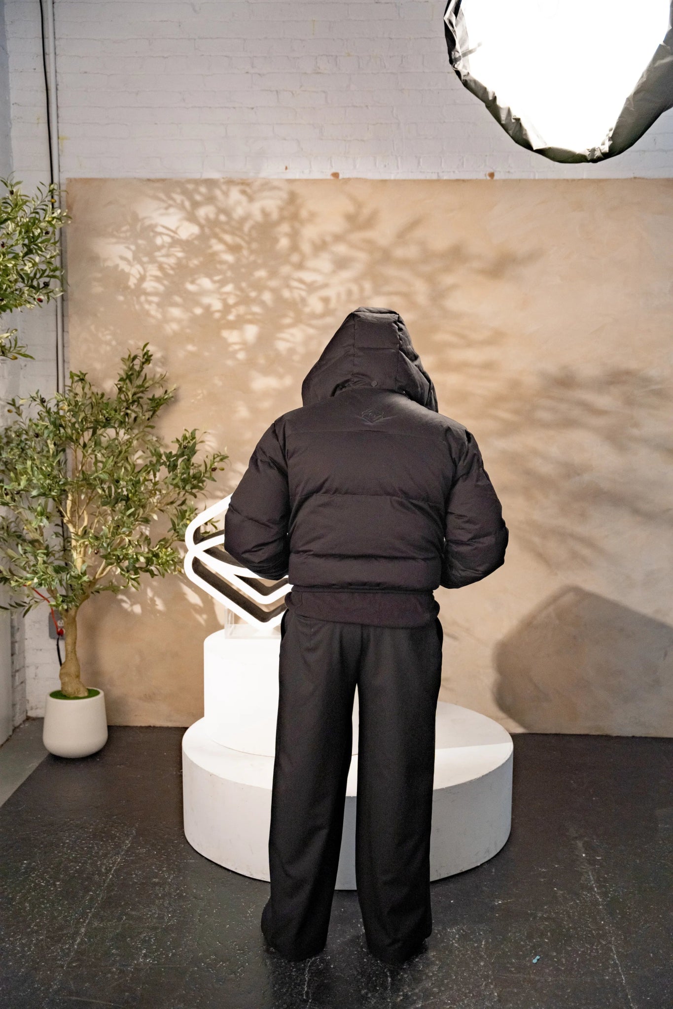 Le Pantalon Nocturne — Noir Pleated Wide - Leg Trouser (Metal Clasp Edition) - Brand of Eyecons