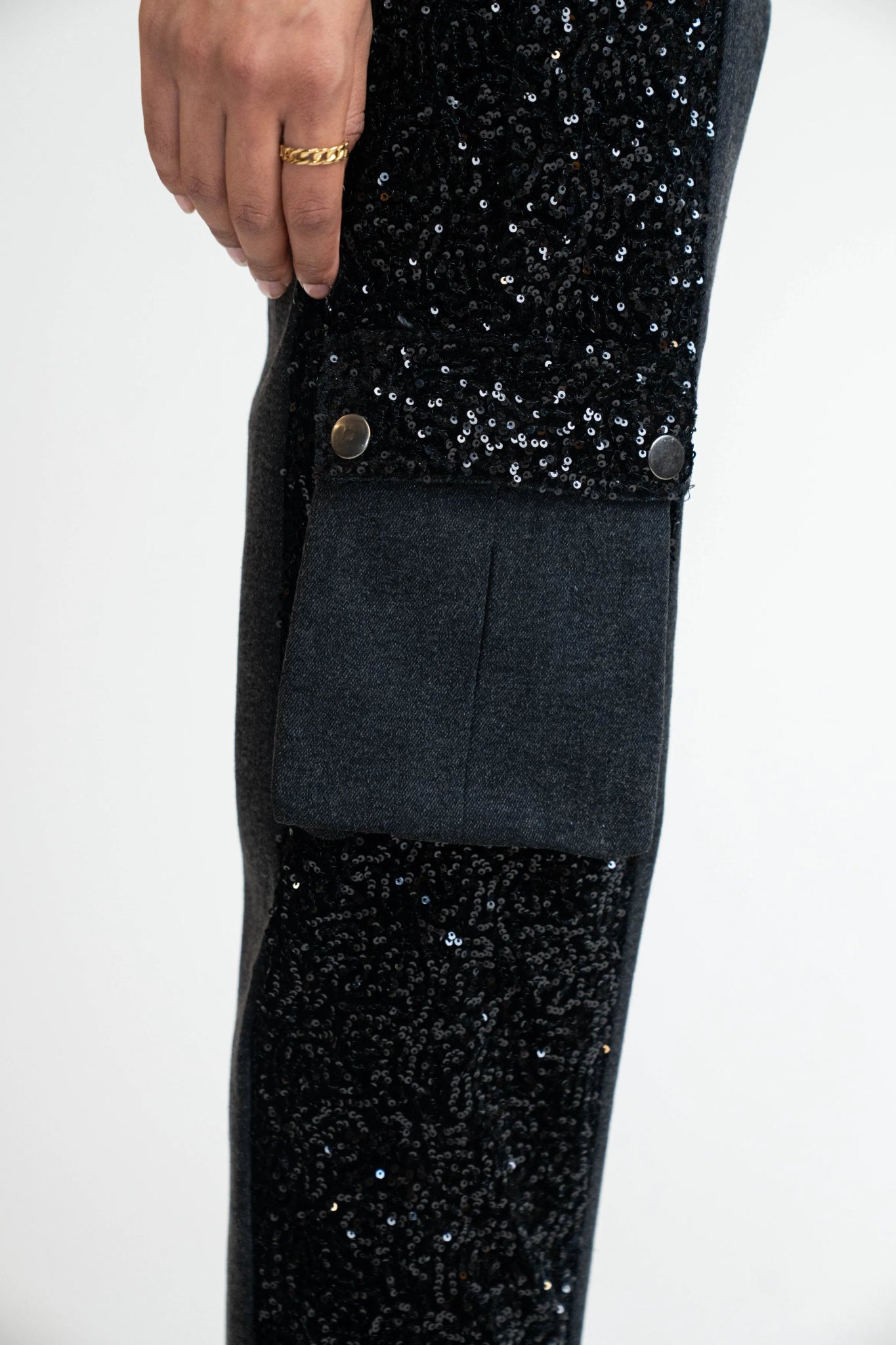 Noir Éclat Cargo Pant – Limited Sequin Edition - Brand of Eyecons