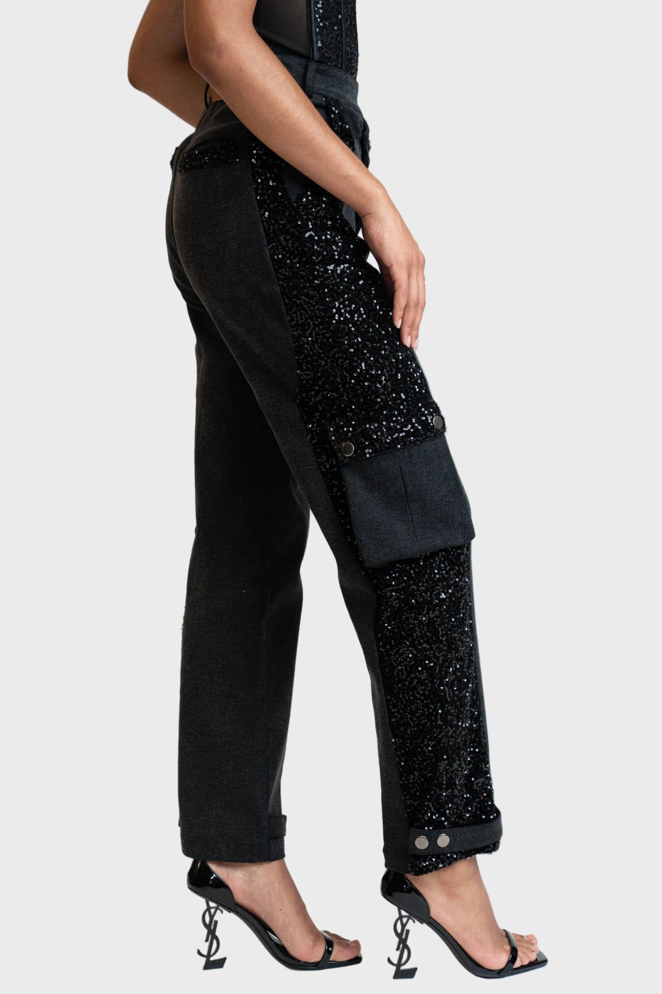 Noir Éclat Cargo Pant – Limited Sequin Edition - Brand of Eyecons