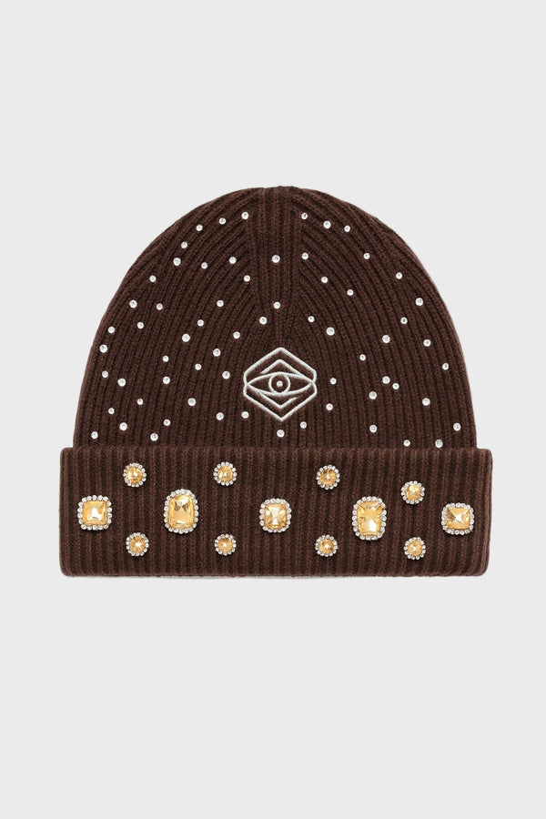 Starfall Rhinestone Beanies — Noir & Chocolate - Brand of Eyecons