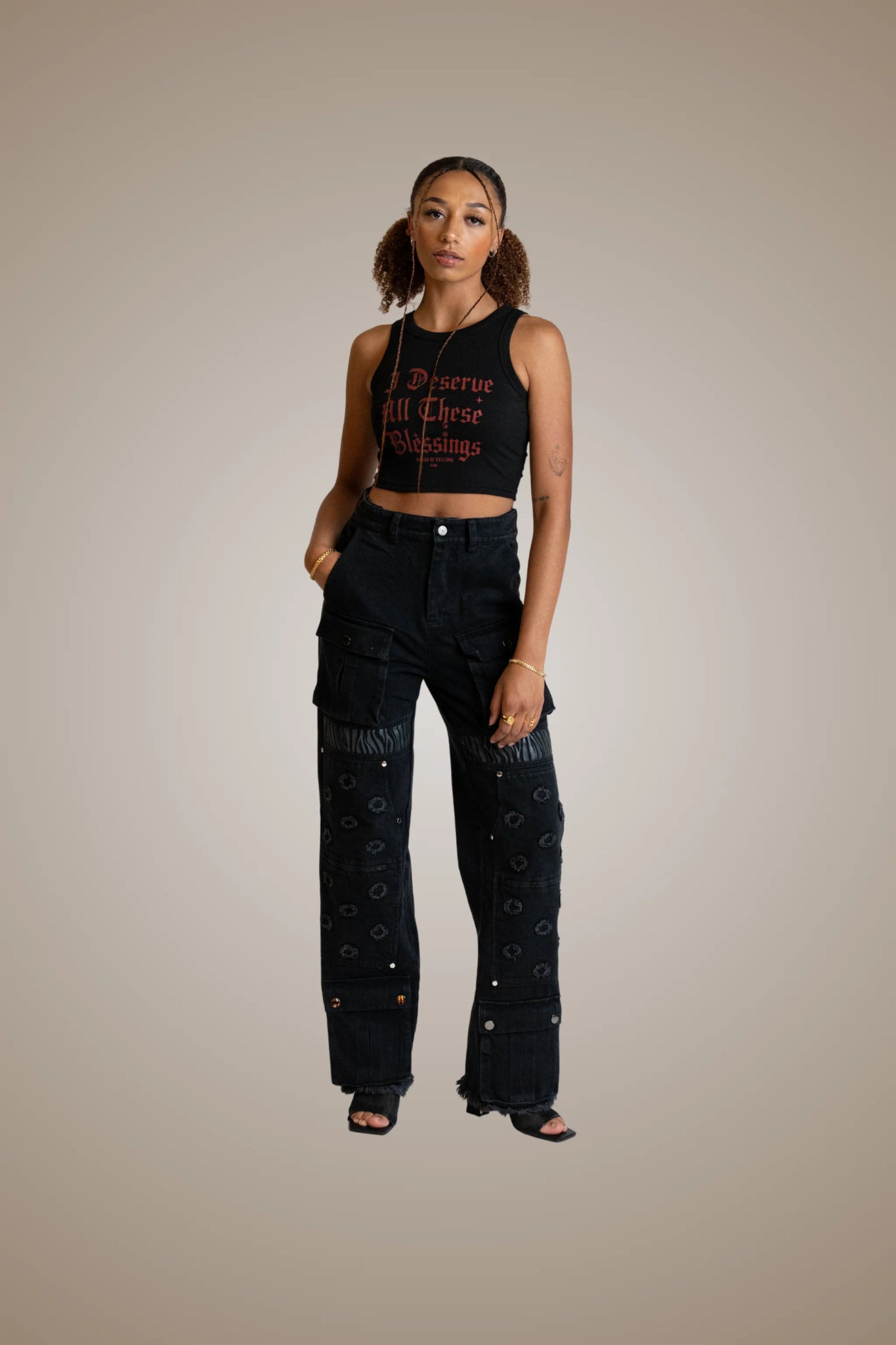 The Blessings Crop Tank Black – Women’s Edition - Brand of Eyecons