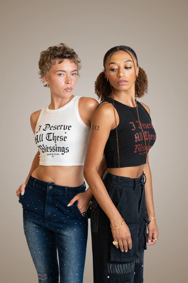 The Blessings Crop Tank White – Women’s Edition - Brand of Eyecons