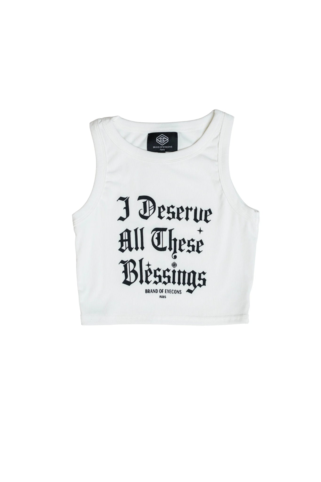 The Blessings Crop Tank White – Women’s Edition - Brand of Eyecons